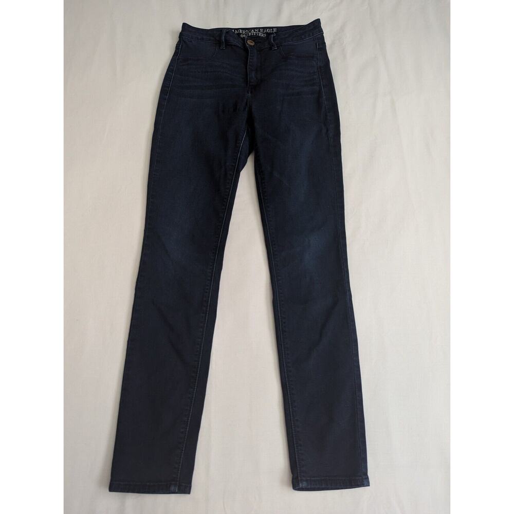 American Eagle Sky High Jegging Jeans Size 8 Dark Wash Tapered Leg